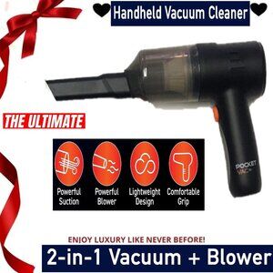 📢 Wireless ➕🆒 HANDHELD VACUUM Rechargeable VACUUM CLEANER Portable 💸BUY NOW‼️